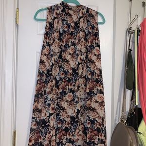 Pleated floral dress